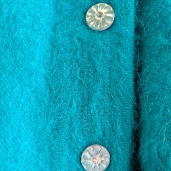 Vintage Turquoise 3D grape cardigan - Picture 8 of 12